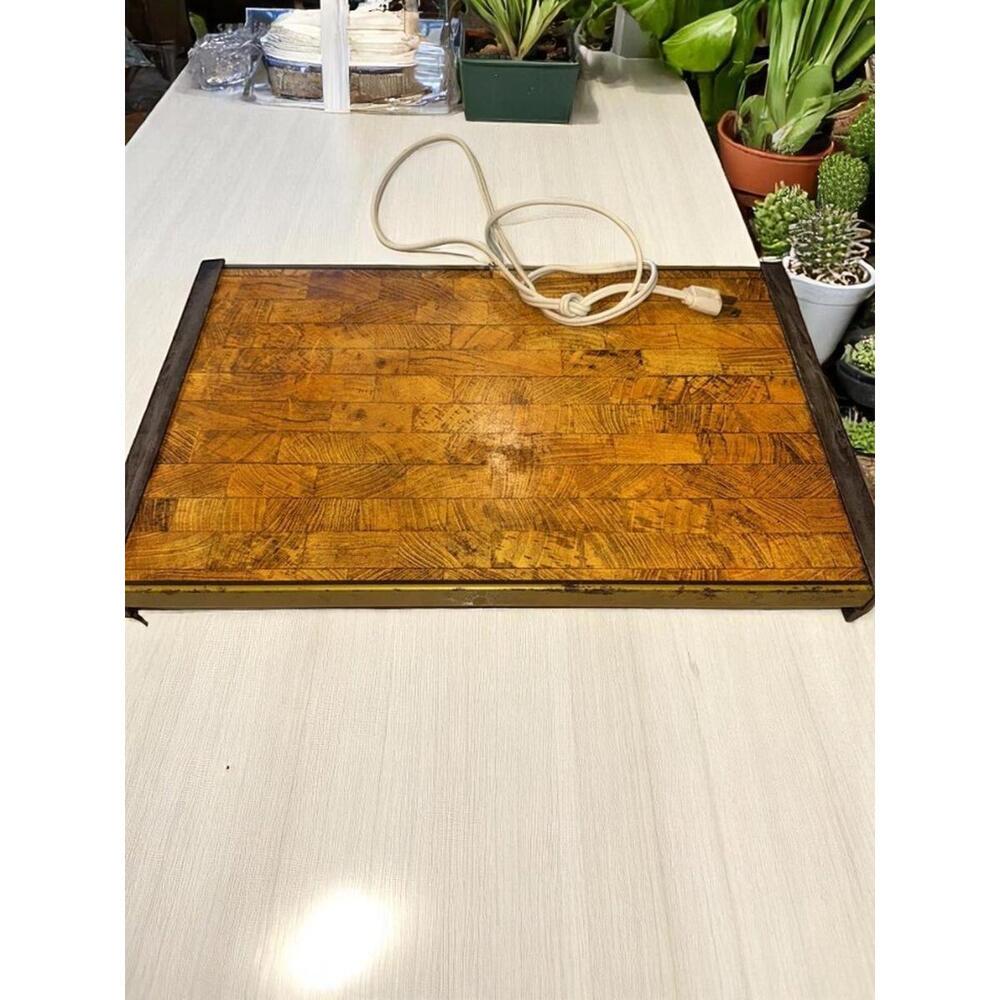 Warm-O-Tray Wood Grain- Model #60 -Warming Tray Electric- Tested and Working